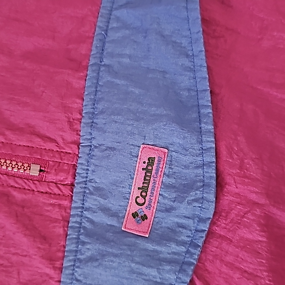 Vintage Columbia Reversible Pullover Windbreaker XL Zip Pouch Pocket Nylon - Picture 2 of 11